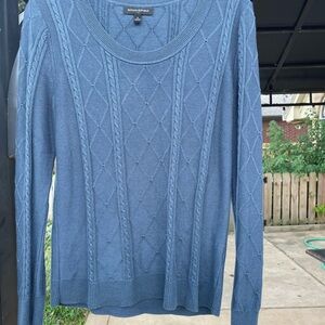 Banana Republic Blue Cable Knit Sweater